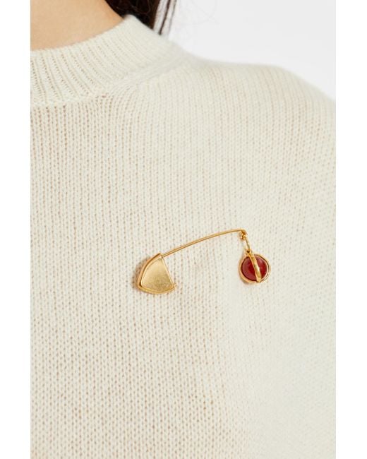 Jil Sander Metallic Brass Pin