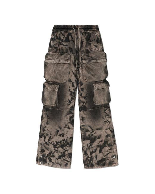 Amiri Gray Cargo Trousers