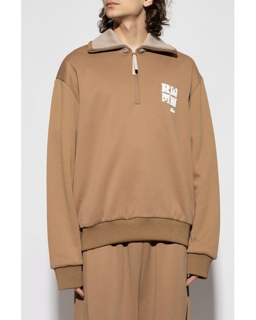 LACOSTE RUNWAY Brown Wide-Leg Sweatpants for men