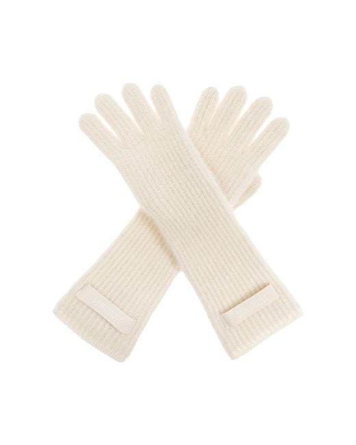 Jacquemus White Wool Gloves