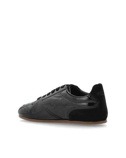 Moschino Black Patent Leather Sports Shoes