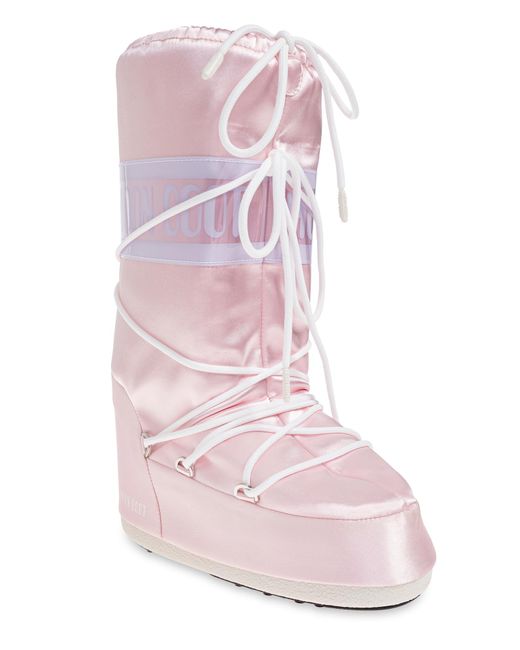 Moon Boot Pink Snow Boots 'Icon Pearly'