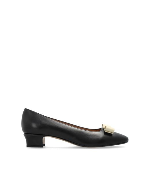 Ferragamo Black Heeled Shoes "Vara"