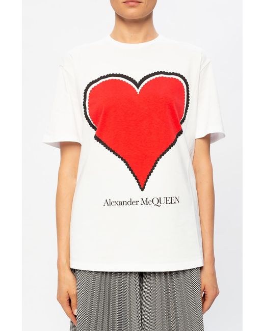 white alexander mcqueen t shirt