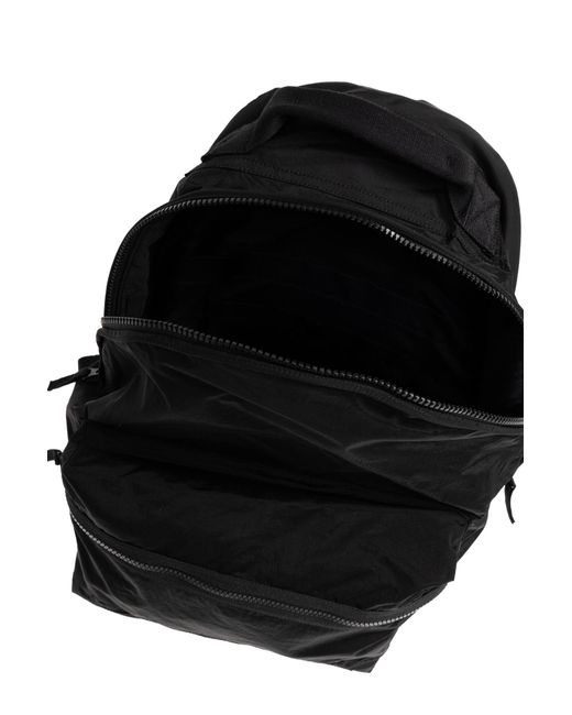 Stone Island Black Backpack With Logo Patch for men