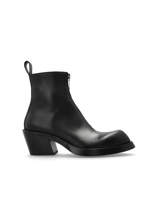 Alexander McQueen Black Leather Ankle Boots for men