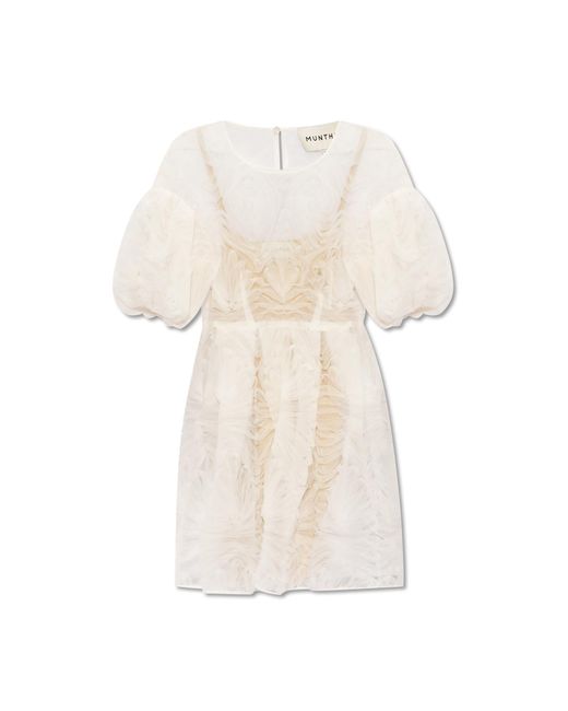 Munthe White Tulle Dress 'Kubic'