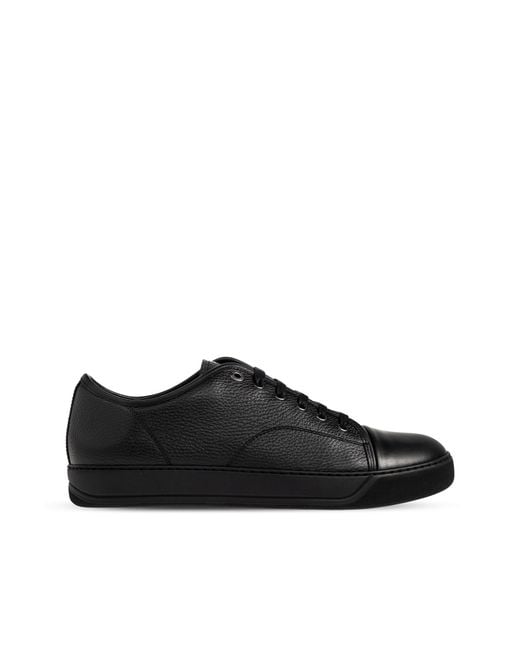 Lanvin Black Leather Sports Shoes 'Dbb1' for men