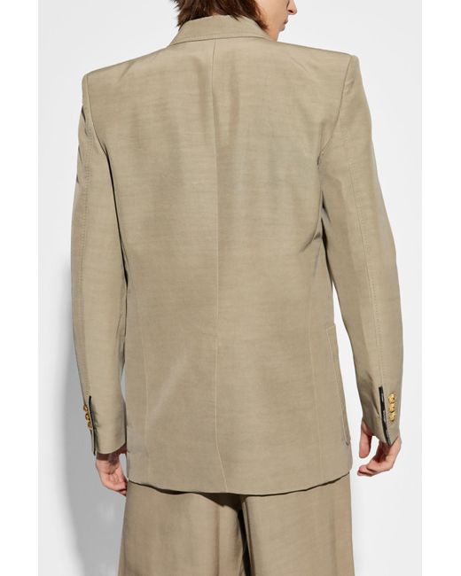 Balmain Natural Double-Breasted Blazer for men