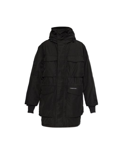 Canada Goose Black Quilted Parka "Erie" for men