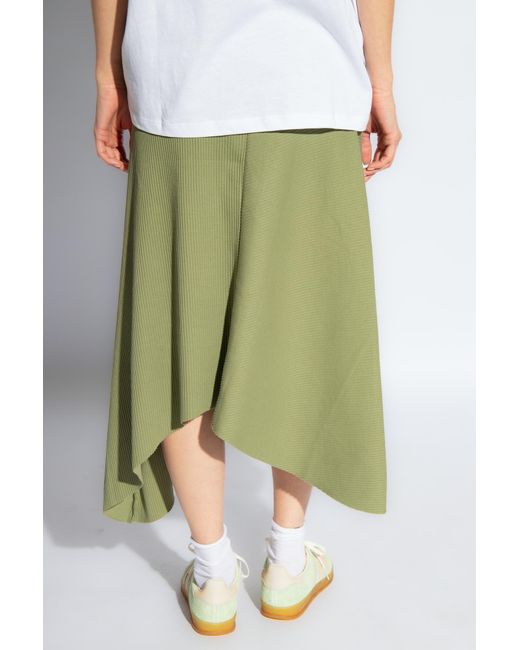 AllSaints Green 'gia' Asymmetrical Skirt,