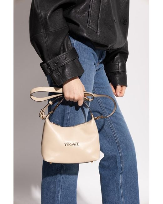 Versace Natural Handbag 'Tag Hobo'