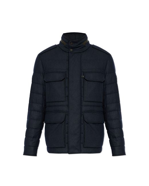 Moncler Blue Down Jacket Munt for men