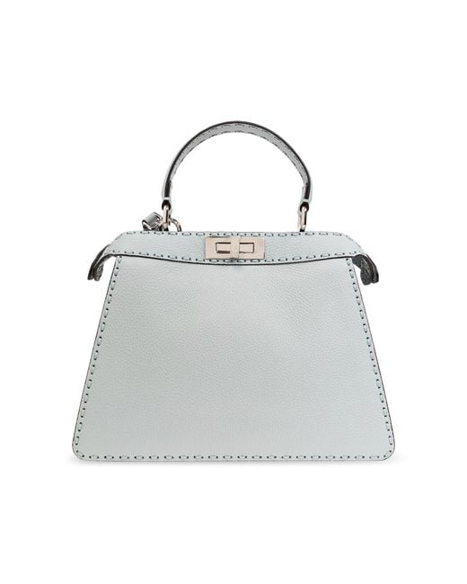 Fendi Gray 'Peekaboo Medium' Shoulder Bag