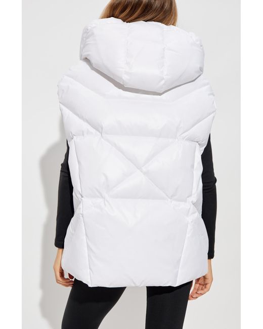 Khrisjoy White Down Vest With Hood