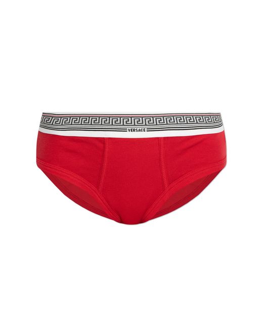 Versace Red Cotton Briefs