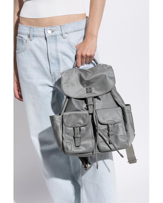 Tory Burch Gray Backpack "virginia",