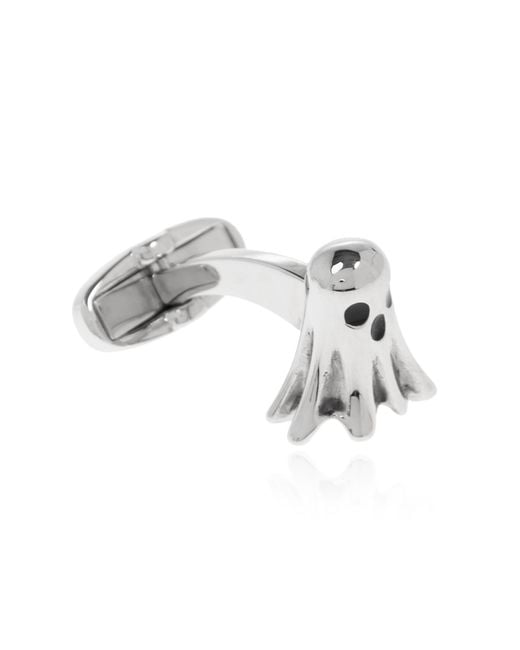 Paul Smith Blue Cufflinks With Ghost Motif for men