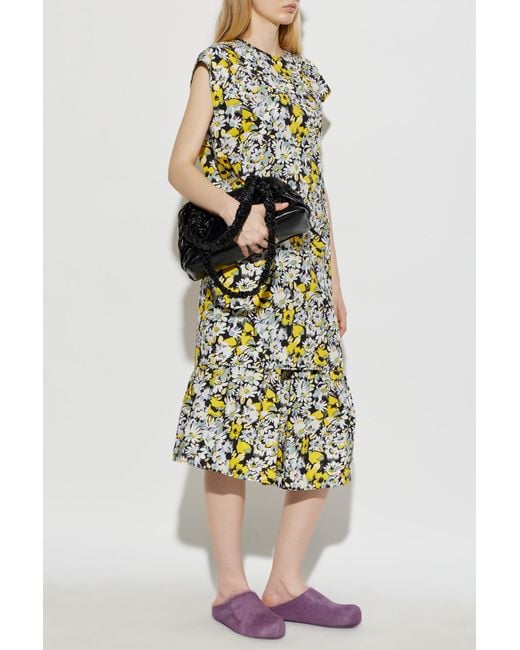 Marni White Floral Print Skirt