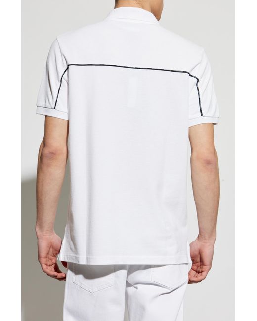 Versace Jeans Couture White Polo With Printed Logo for men