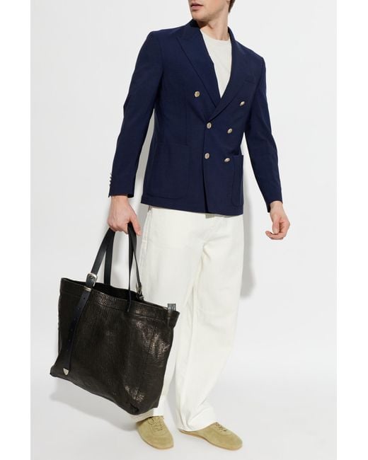 Eleventy Blue Double-Breasted Blazer for men