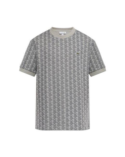 Lacoste Gray Monogram T-Shirt for men