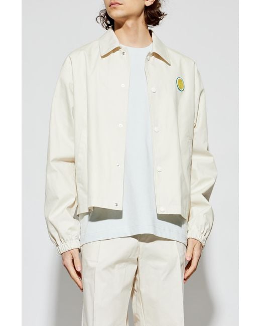 Bally White Jacket With Logo Patch for men