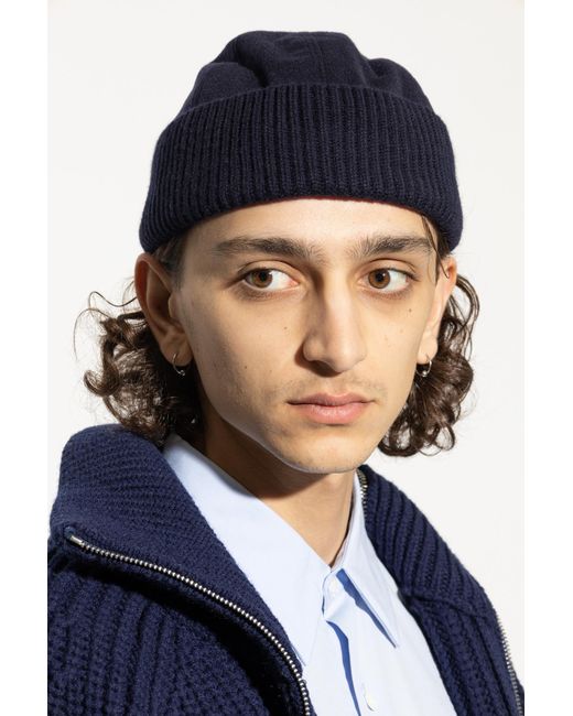 Giorgio Armani Blue Wool Hat for men