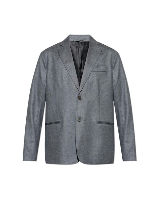 Emporio Armani Gray Wool Blazer for men