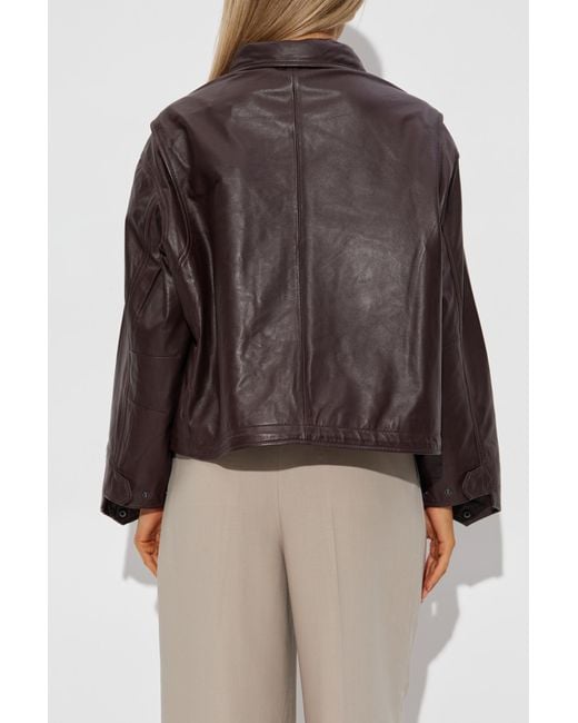 AllSaints Brown Leather Jacket "Clay"