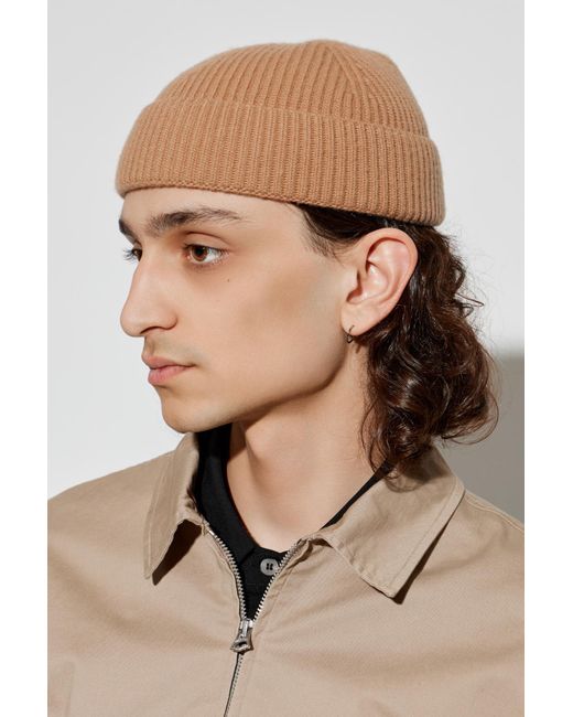 AMI Brown Wool Beanie for men