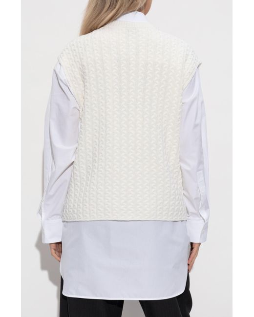 Loewe White Wool Vest,