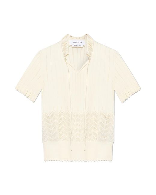 McQueen White Top With A Turtleneck