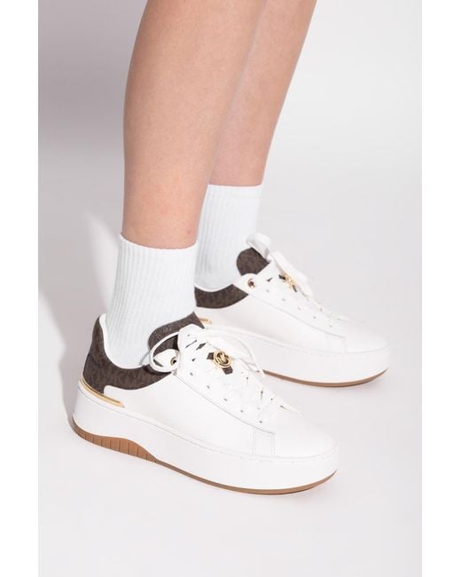 MICHAEL Michael Kors White 'Dottie' Platform Sneakers