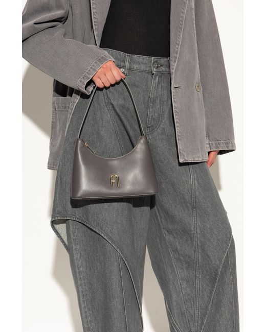 Furla Gray Shoulder Bag 'Diamante Mini'