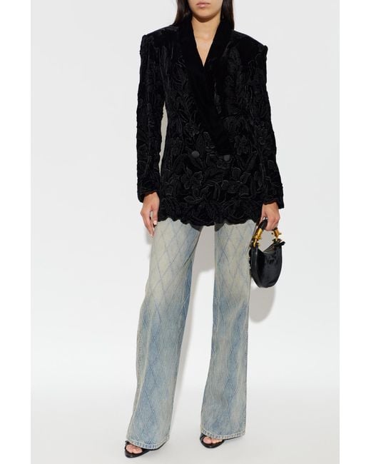 Balmain Black Velvet Blazer