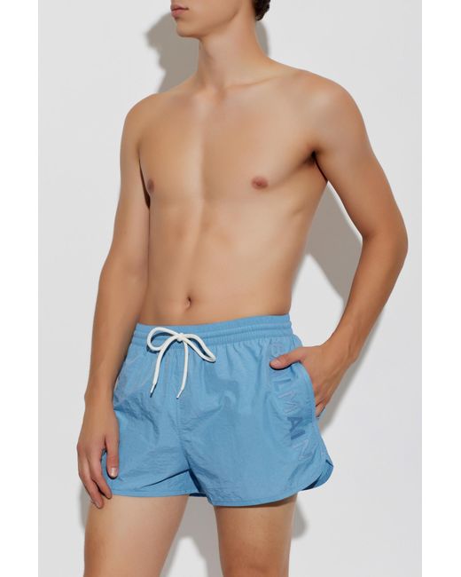 Balmain Blue Swim Shorts for men