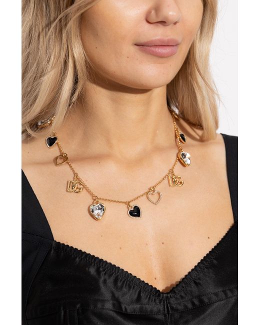 Dolce & Gabbana Metallic Necklace With Pendants