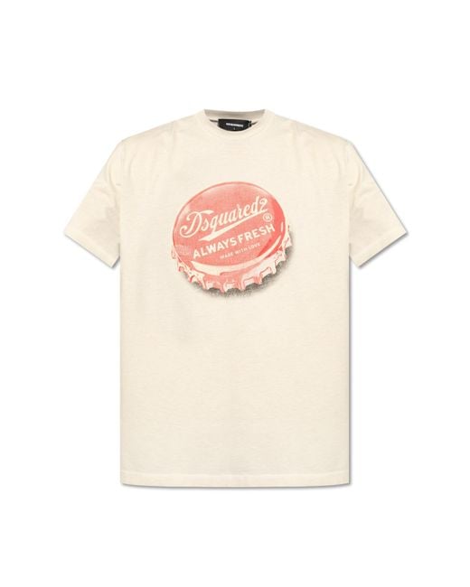DSquared² Pink T-shirt With Logo, for men