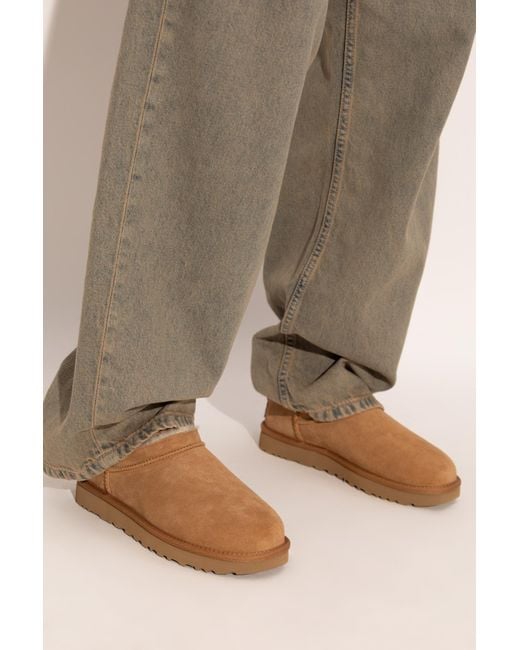 Ugg Brown Classic Micro Slides