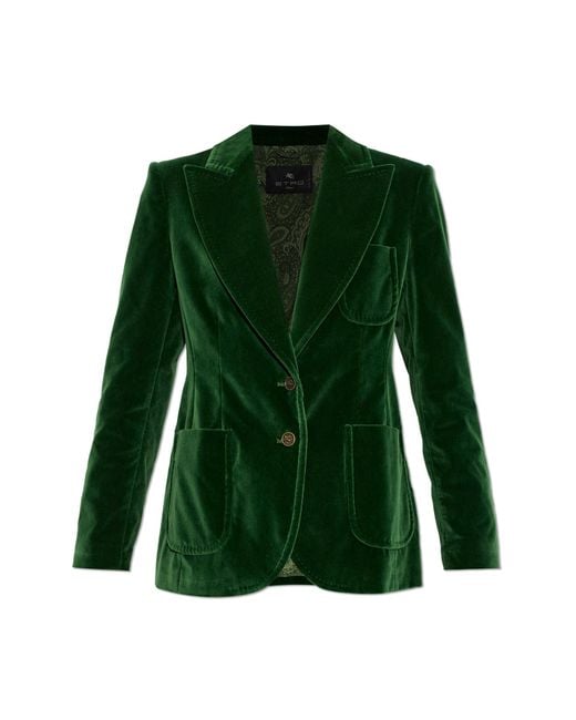Etro Green Velvet Blazer