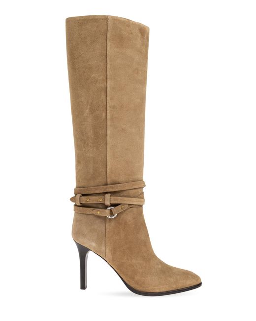 Isabel Marant Brown Suede Knee-High Boots 'Ieva Twin'