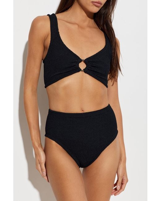 Hunza G Black Two-Piece Swimsuit 'Nadine'