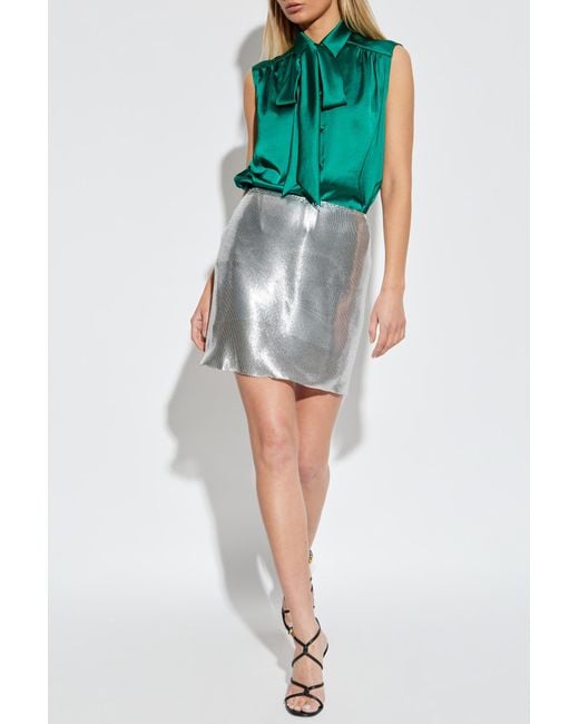 Versace Gray Sequin Skirt