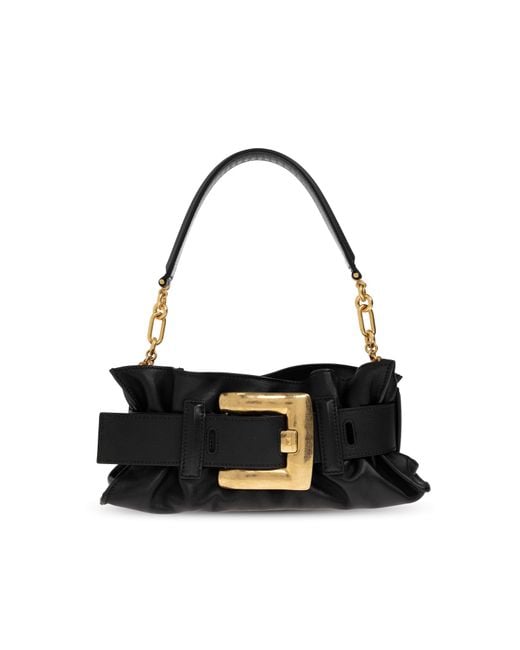 Balmain Black Shoulder Bag "Anthem Mini"