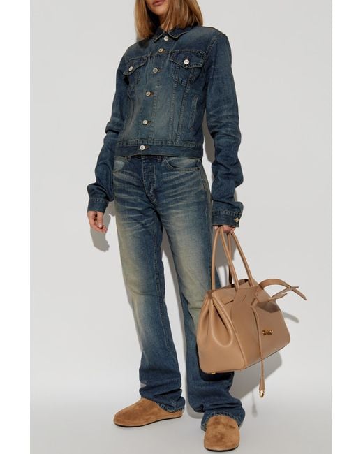 Balenciaga Blue Denim Jacket With Vintage Effect