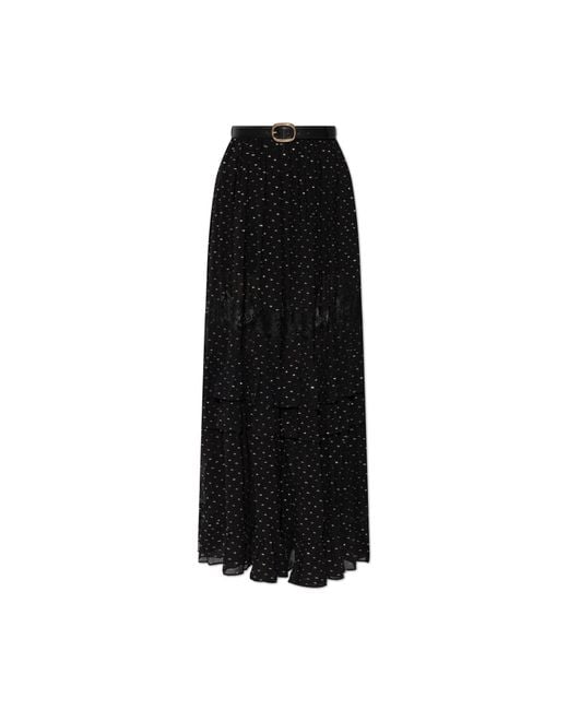 Self-Portrait Black Skirt With Lurex Thread