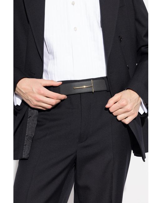 Tom Ford Black Double-Sided Belt for men