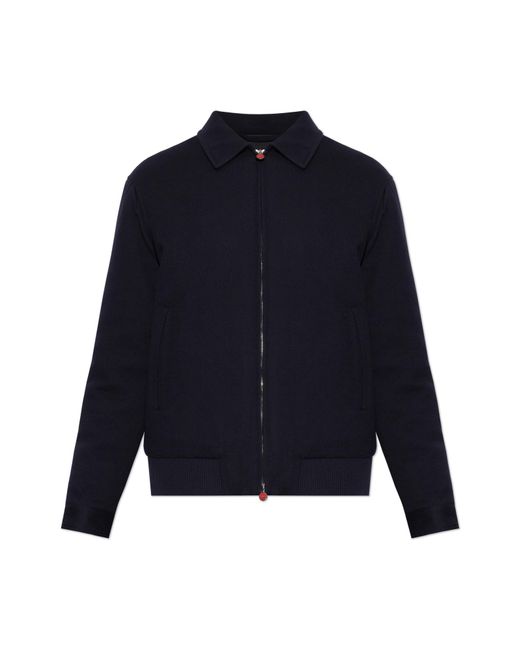 Kiton Blue Wool Jacket for men