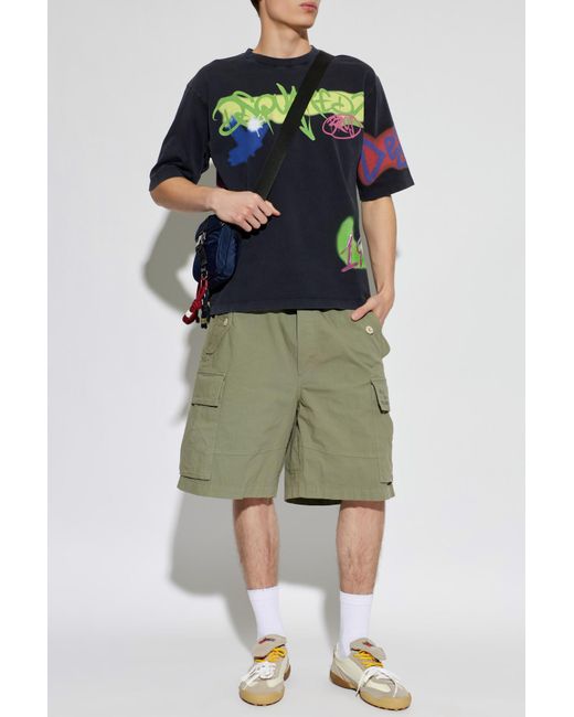 DSquared² Green Cargo Shorts for men